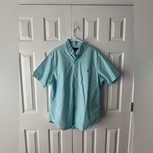 Polo Ralph Lauren Light Blue Short Sleeve Button Down XXL Slim Fit
